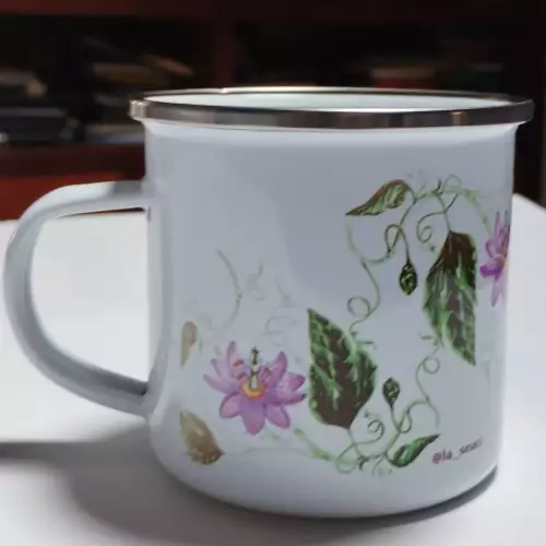Vaso en acero inoxidable Maracuyá fondo blanco