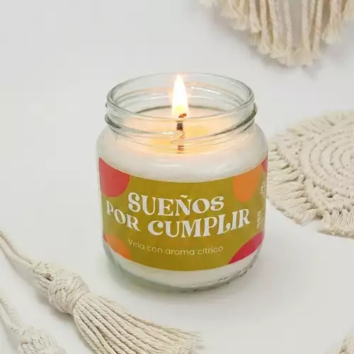 Vela aroma cítrico 155 gr cera vaso medio