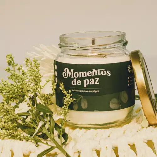 Vela aroma eucalipto 155 gr cera vaso intenso