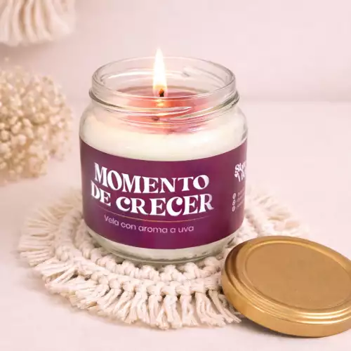 Vela aroma uva 155 gr cera vaso intensidad alta