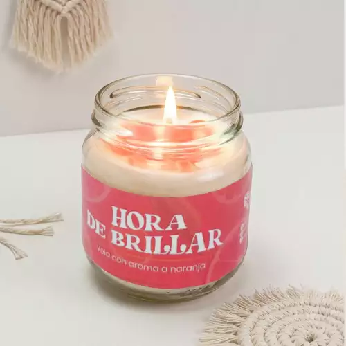 Vela aromática aroma naranja fresca para espacios
