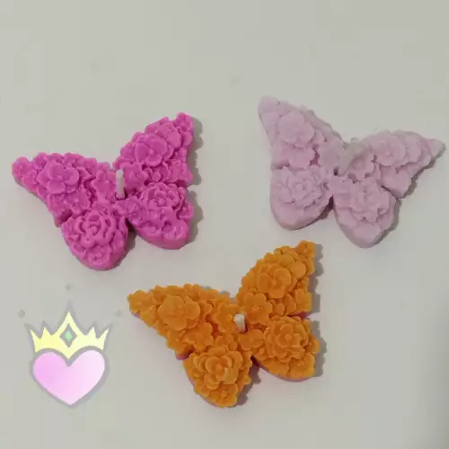 Vela aromática mariposa artesanal cera natural