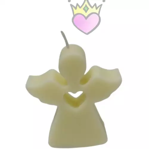 Vela artesanal angelito con cera natural y aroma suave