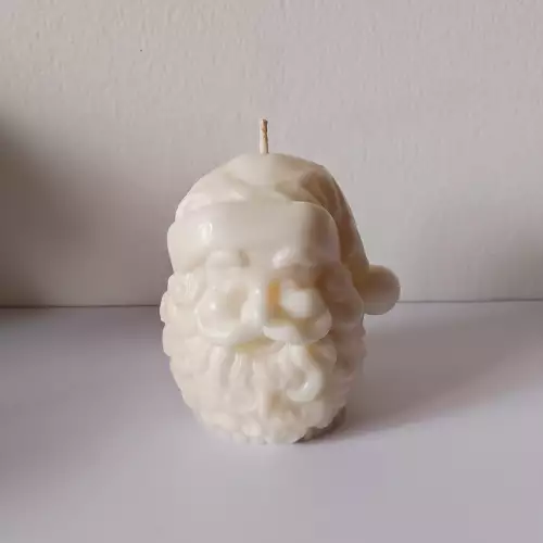 Vela artesanal Papá Noel cera vegetal navidad