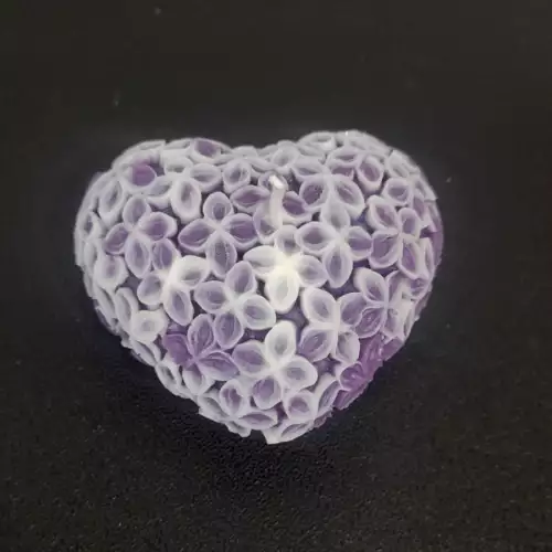 Vela corazón cera de soja con aroma natural