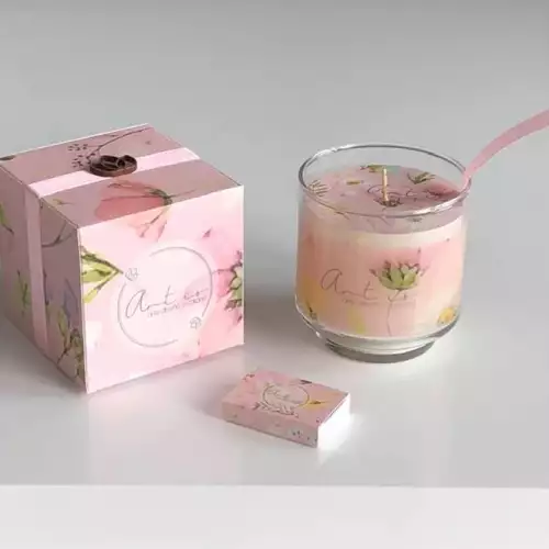 Vela decorativa con aroma en vidrio diseño 1