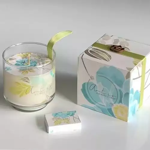 Vela decorativa con aroma en vidrio diseño 16