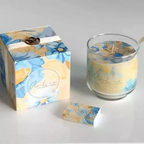 Vela decorativa con aroma en vidrio diseño 17