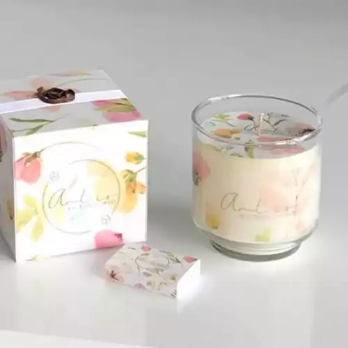 Vela decorativa con aroma en vidrio diseño 2