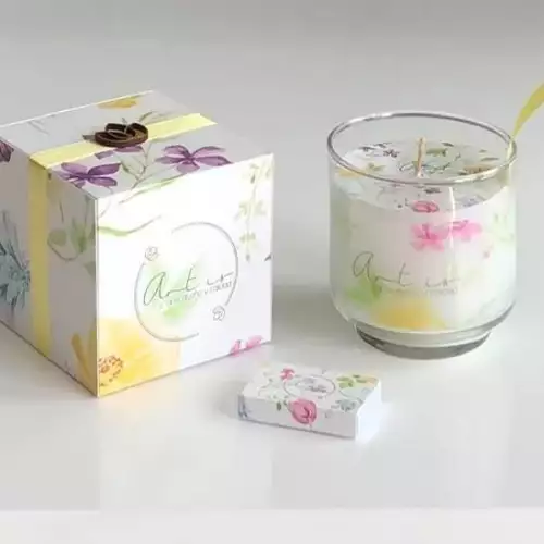 Vela decorativa con aroma en vidrio diseño 20