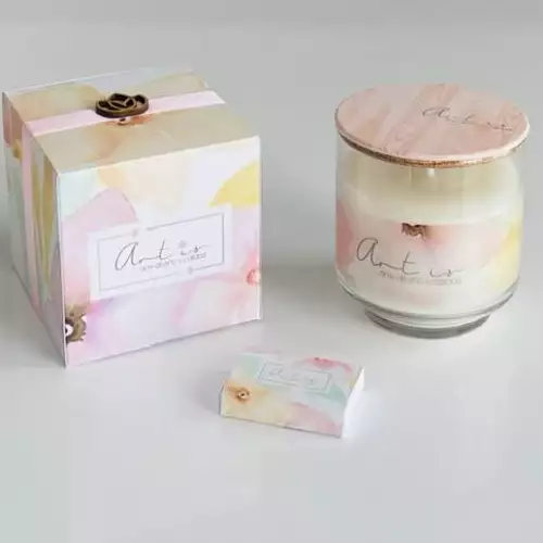 Vela decorativa con aroma en vidrio diseño 21
