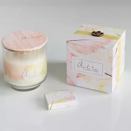 Vela decorativa con aroma en vidrio diseño 23