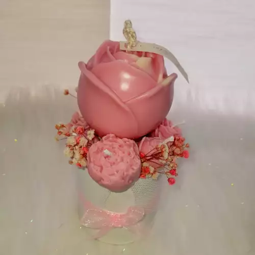 Vela decorativa Fiorela cera de soja aroma floral