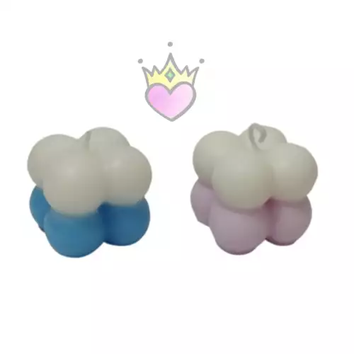 Vela mini bubble artesanal con cera natural y aroma suave