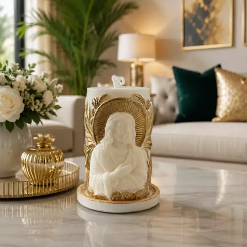 Vela Sagrado Corazón cera vegetal aroma bergamota