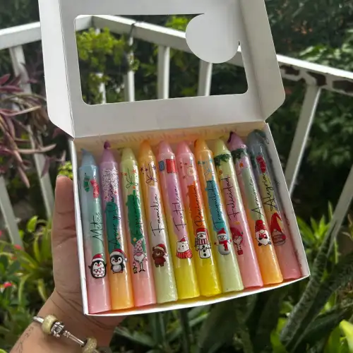 Velas navidad deseos arcoiris y degrade