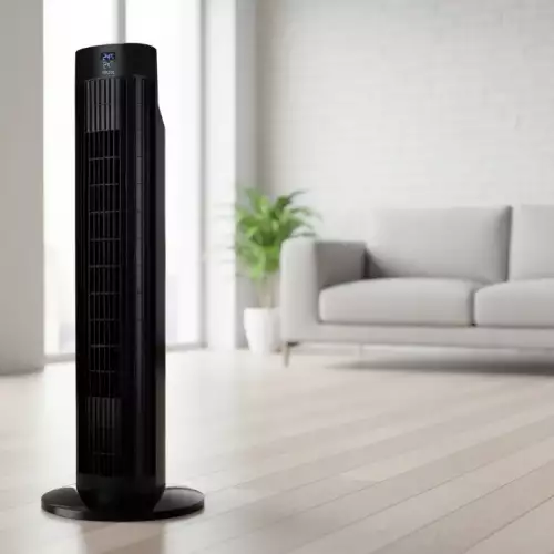 Ventilador de torre con control remoto silencioso