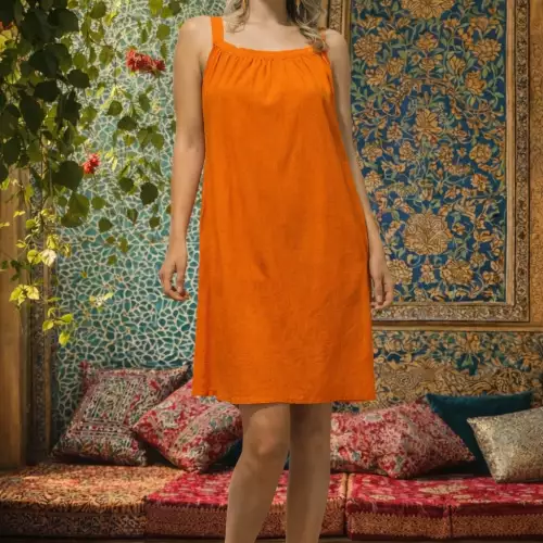 Vestido corto tiras mujer