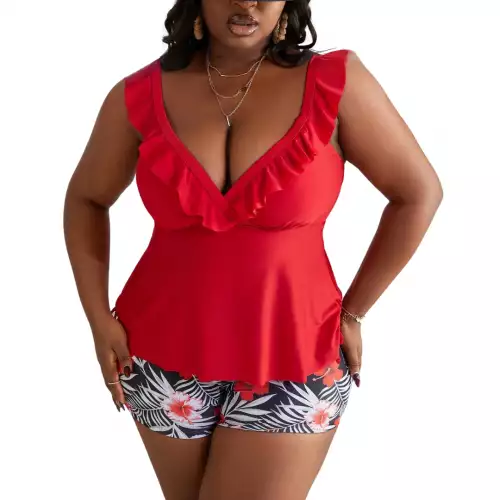 Vestido De Baño Plus Traje  Bikini TANKINI TALLA XL