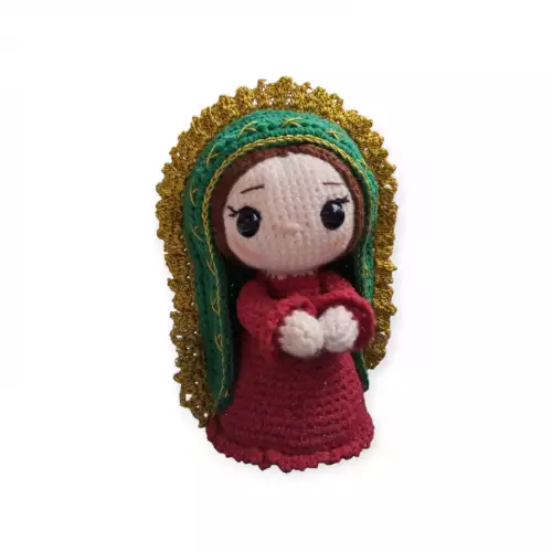 Virgen de Guadalupe amigurumi tejida a mano