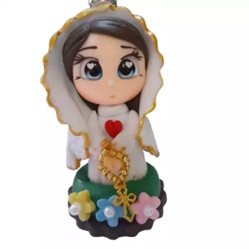 Virgencita de Fátima artesanal porcelanicron 10cm