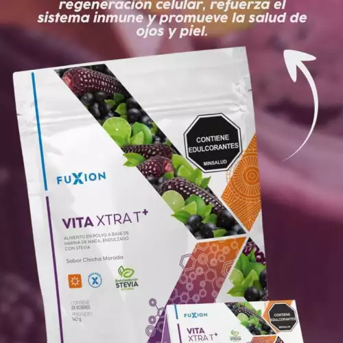 Vita Extra T bebida energizante maíz morado 28 sobres