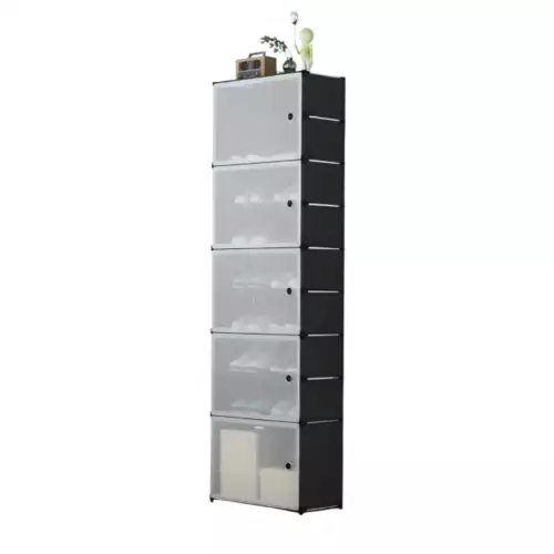 Zapatero De Tela Organizador 5 Niveles 5 Puertas Transparente PRLA-509