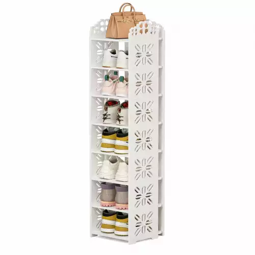 Zapatero Organizador 8 Niveles Mueble Para Calzado Ahorra Espacio Con Diseño Vertical