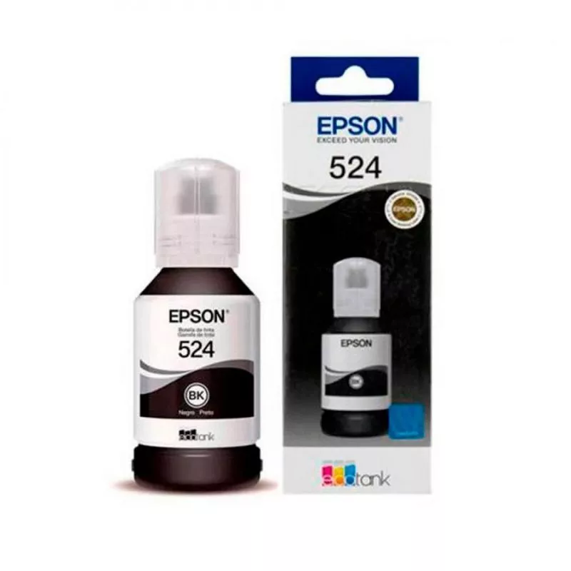 Botella de tinta para impresoras EPSON T524120-AL - Ecotank L800/L805/L15150 Black Ink Pigmentada