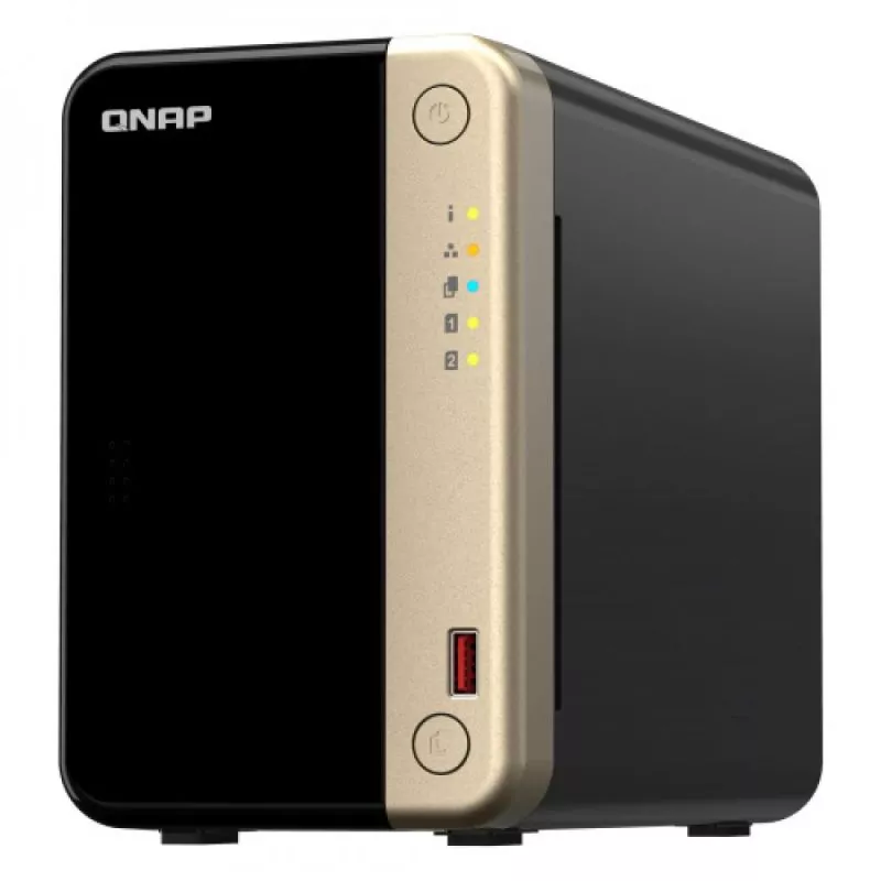 QNAP TS-264 NAS de 2 Bahías, 8GB, Intel Celeron N5095 2GHz, SATA lll, Negro