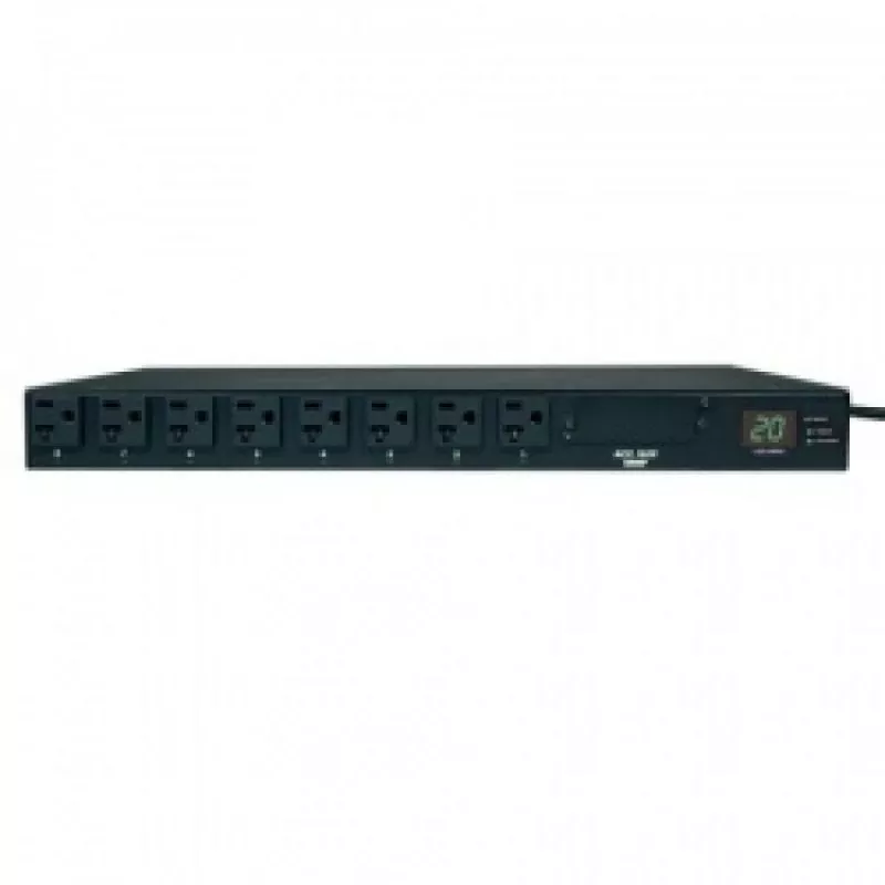 Tripp Lite 1.9kW Single-Phase ATS / Metered PDU, 120V (16 5-15/20R), 2 L5-20P / 5-20P adapters, 2 12ft Co