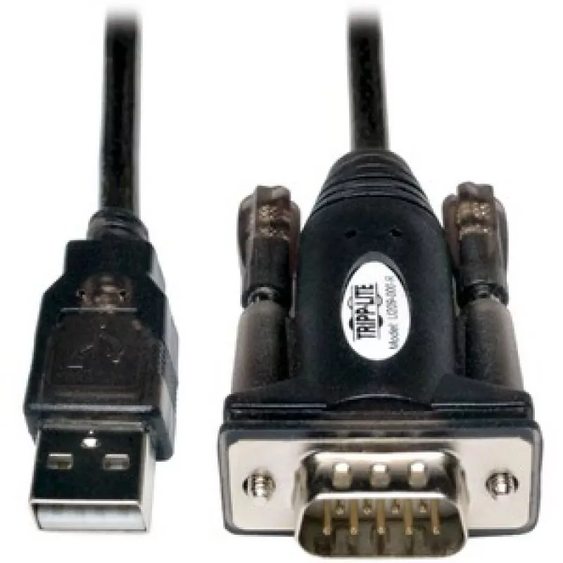 USB to Serial Adapter Cable (USB-A to DB9 M/M), 5-ft