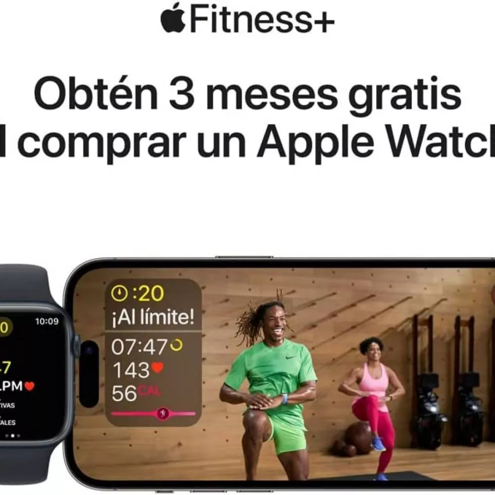 Apple Watch SE (GPS) - Caja de aluminio en color medianoche de 44 mm - Correa deportiva en color medianoc