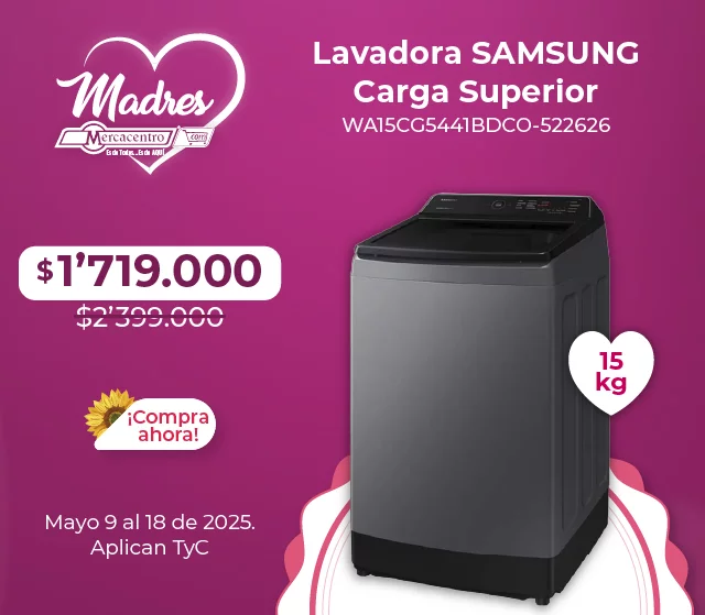 Lavadora SAMSUNG 15 kg Carga Superior