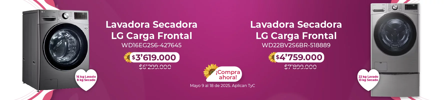 Lavadora Secadora LG