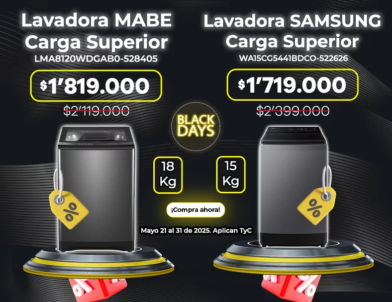 Lavadoras Samsung y Mabe