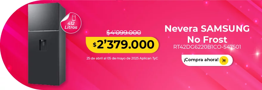 NEVERA SAMSUNG 412 LITROS NO FROST