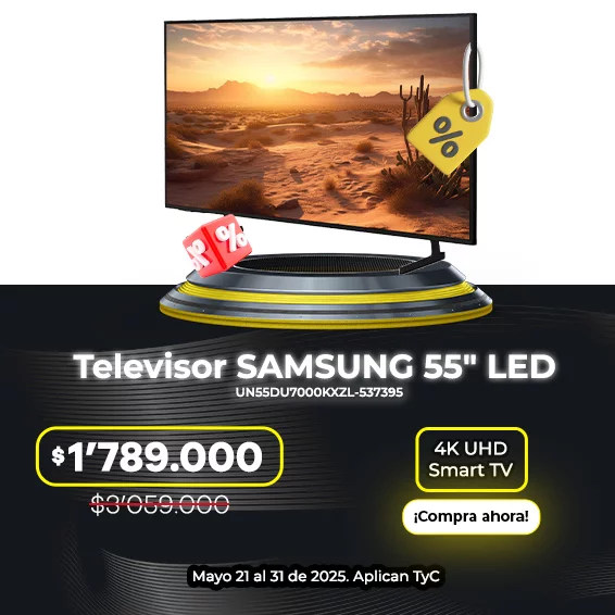 Televisor Samsung 55 Pulgadas 4K UHD Smart TV