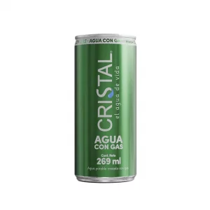 Agua Cristal Con Gas Lata x 269 ml