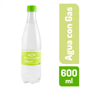Agua Mercacentro Pet 600 ml Con Gas