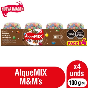 Alimento Lácteo Alqueria 4 x 100 g M&M