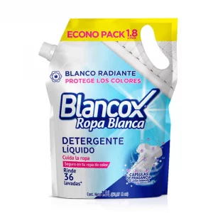Blancox Detergente Líquido Ropa Blanca Doypack 1800 ml