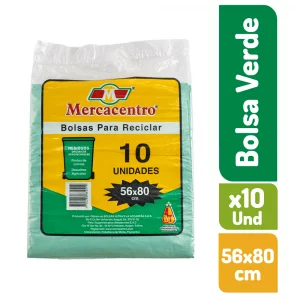 Bolsa Mercacentro Verde 56 x 80 Cm x 10 und