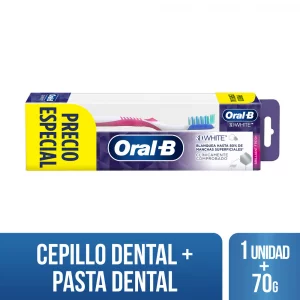 Cepillo + Crema Oral B 3D White x 75 ml