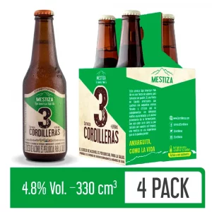 Cerveza 3 Cordilleras 4 und x 330 ml Mestiza Botella