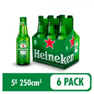 Cerveza Heineken Botella SixPack 250 ml