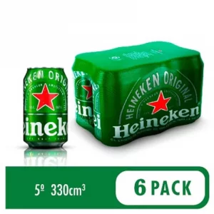 Cerveza Heineken Lata Sixpack X 330ml (c/u)
