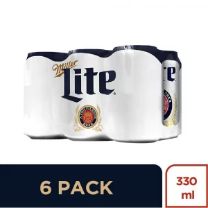 Cerveza Miller Lata SixPack 330ml Lite