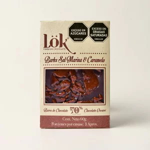Chocolate En Barra Lok 70% Sal Marina Y Caramelo x 60 g