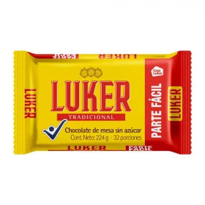 Chocolate Luker Sin Azúcar Amargo x 224 g